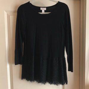 Loft sweater with waist detail